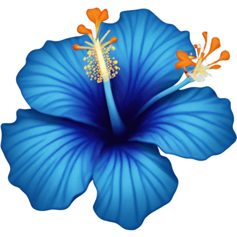 blue hibiscus flower with shades of blue  emoji