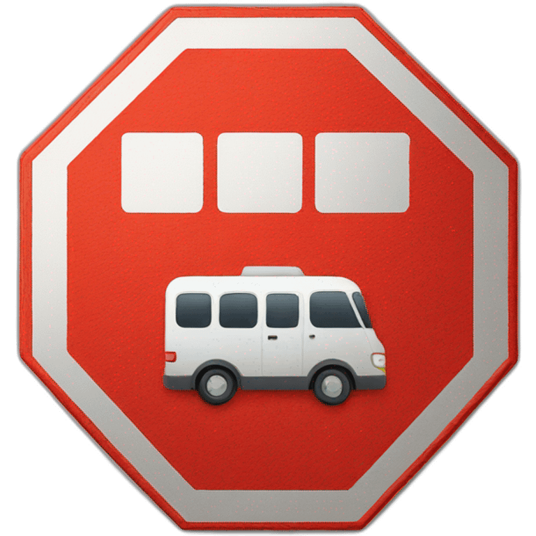 stop sign for public transport emoji