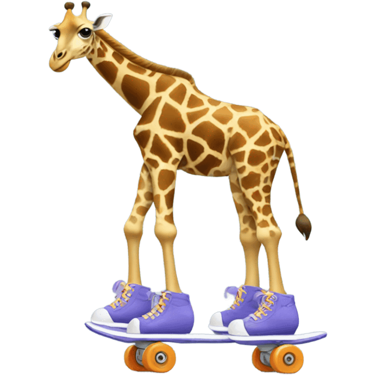 Giraffe on skates  emoji