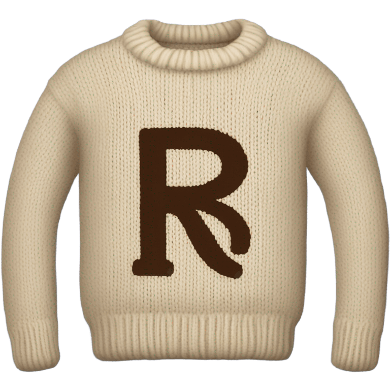 Harry Potter knitted sweater with a letter R emoji