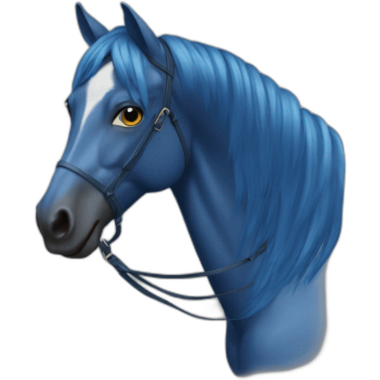 cheval bleu emoji