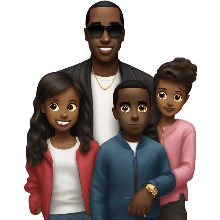 Sean combs with kids emoji