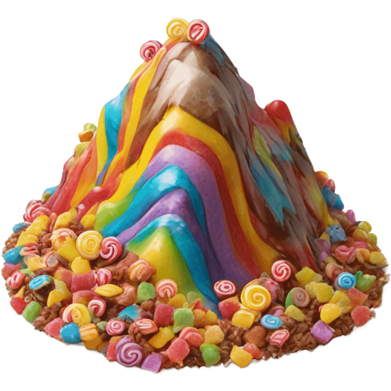 Mountain made of candy emoji