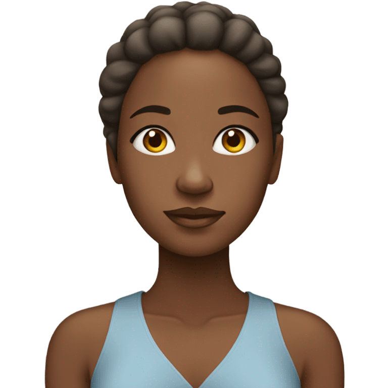 African American woman calming emoji