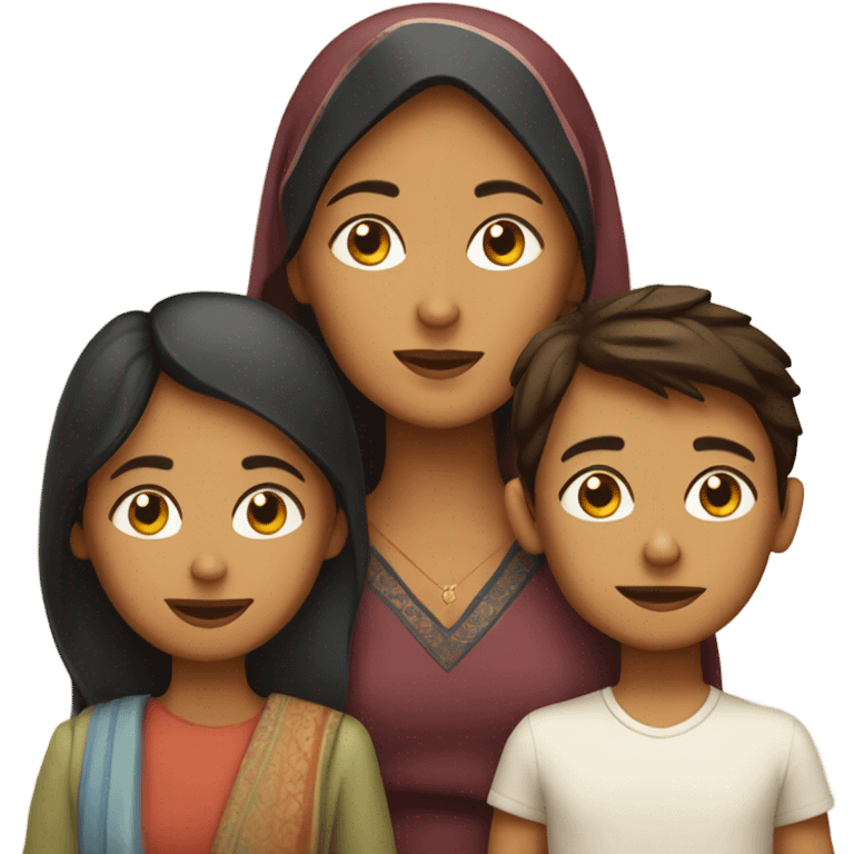 One Indian mom, one Iranian mom, and their 3 sons emoji