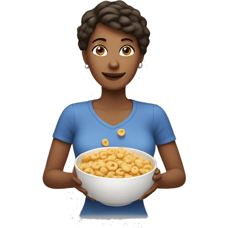 Mom with cereal  emoji