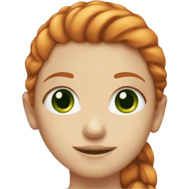 ginger haired girl with green eyes emoji