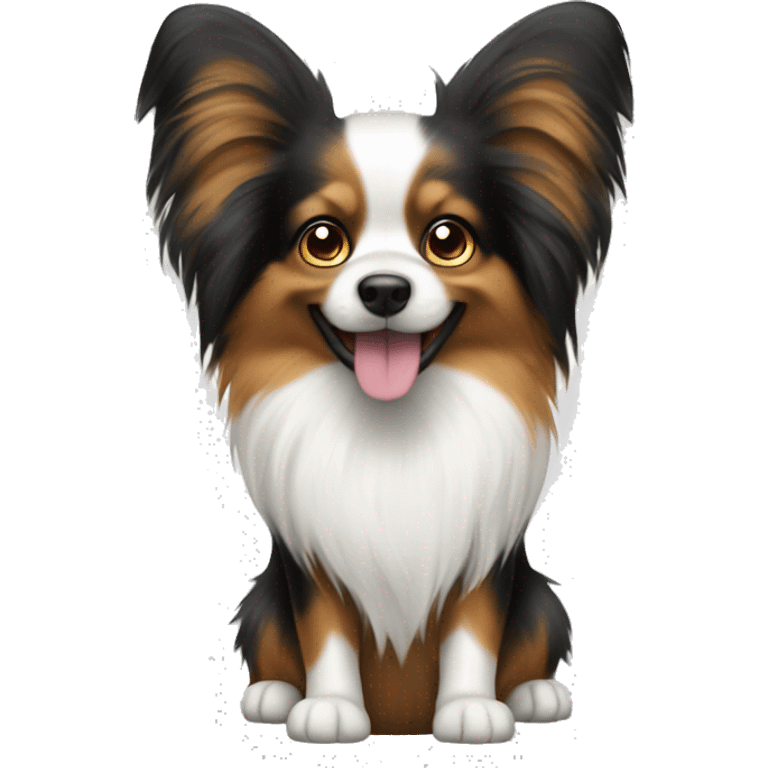 A papillon dog cleaner emoji