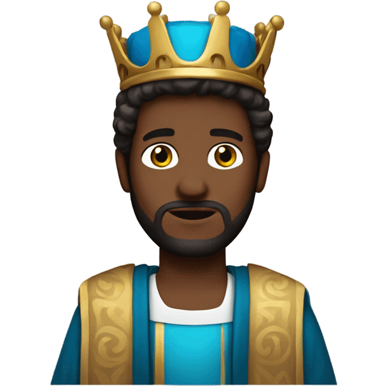 King David brown-haired biblical emoji