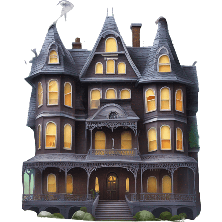 Beautiful Paperscape Addams sprawling 12 story tall haunted dream mansion  emoji