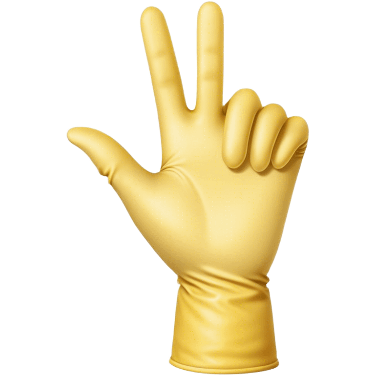 Transparent hand in glove  pointing gesture emoji