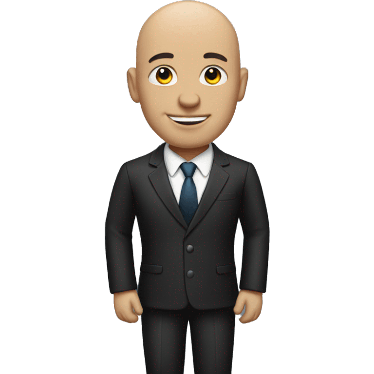 bald man in formal suit emoji