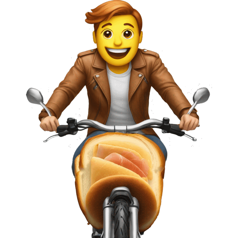 ham sandwich on a bike emoji