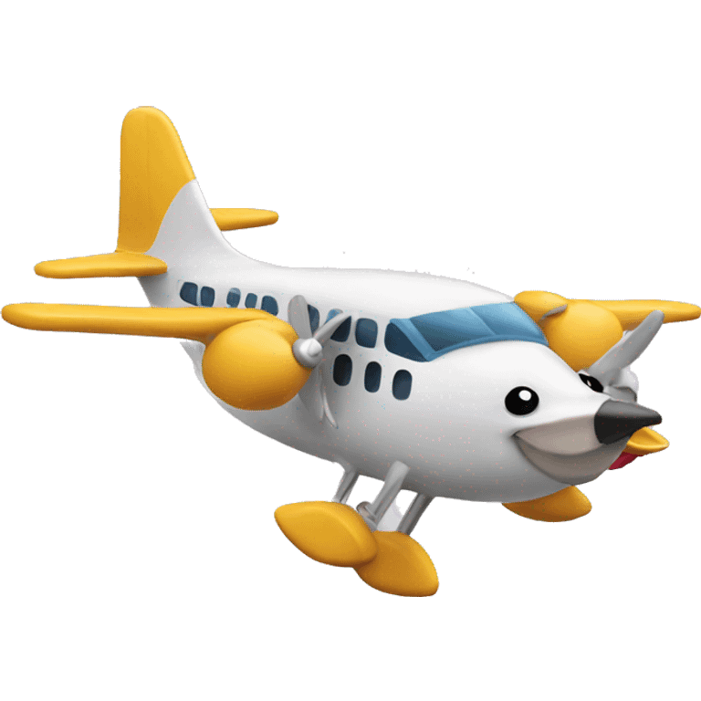 duck in an airplane emoji