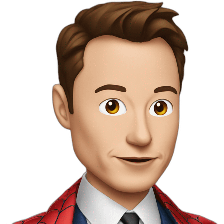 Elon musk as spiderman emoji