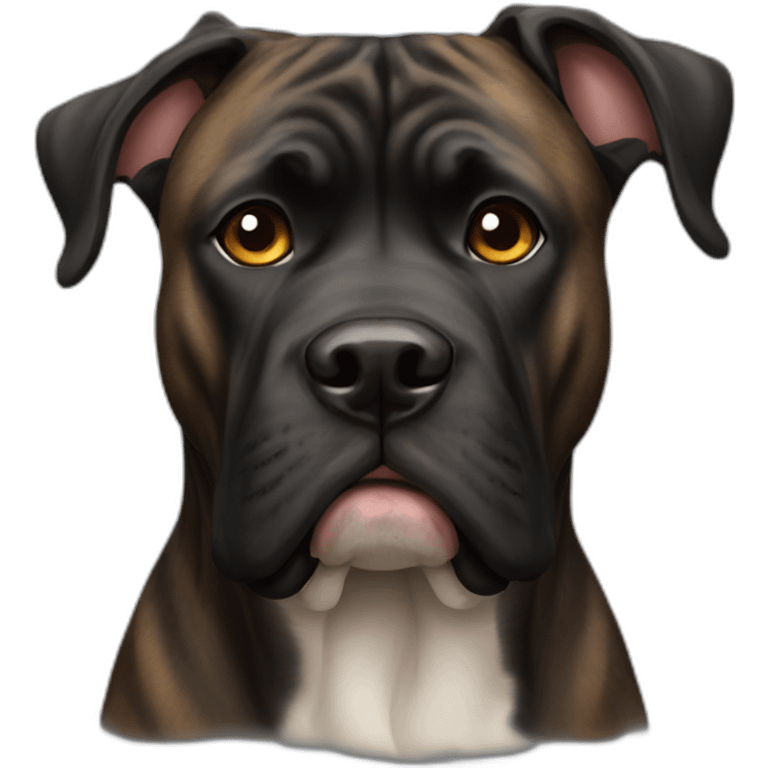 brindle black bull mastiff emoji