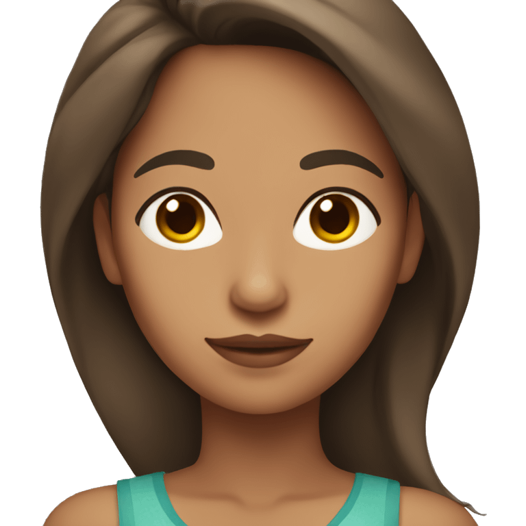 Mexican skin colored woman with brownish hair emoji