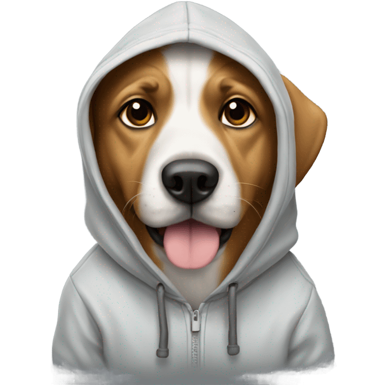 Dog with hoodie emoji