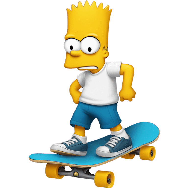 BART Simpson on a skateboard  emoji