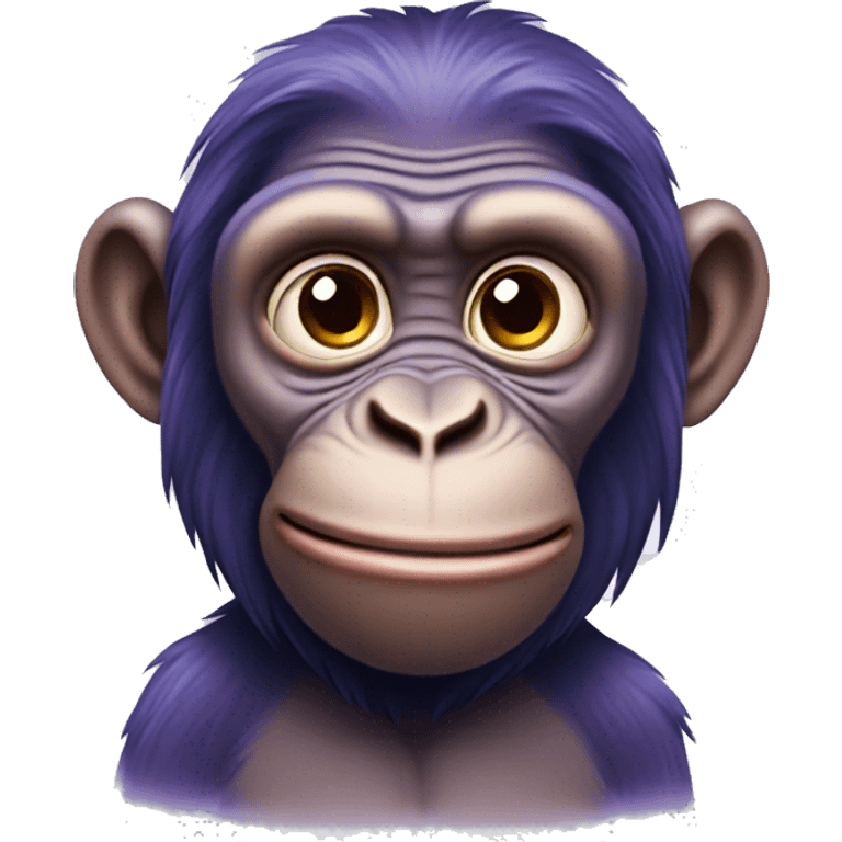 purple chimpanzee emoji