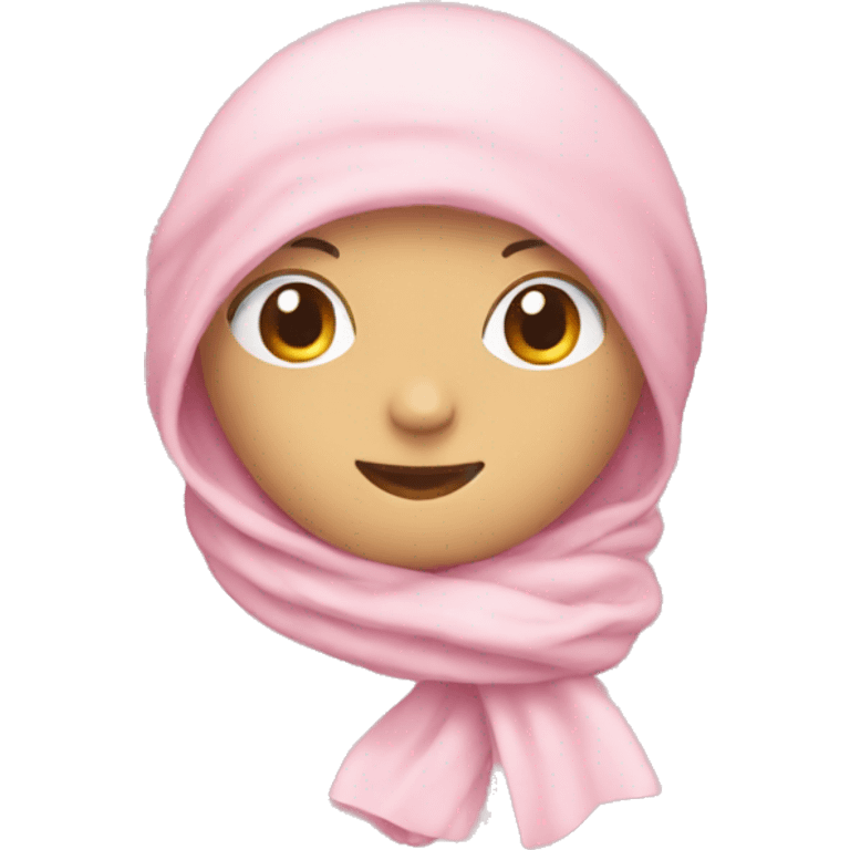 pastel pink scarf emoji