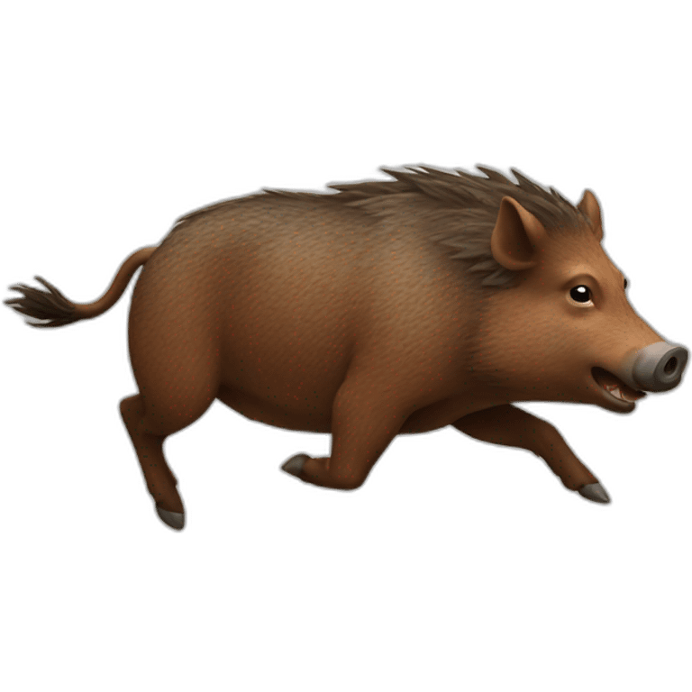 running boar emoji