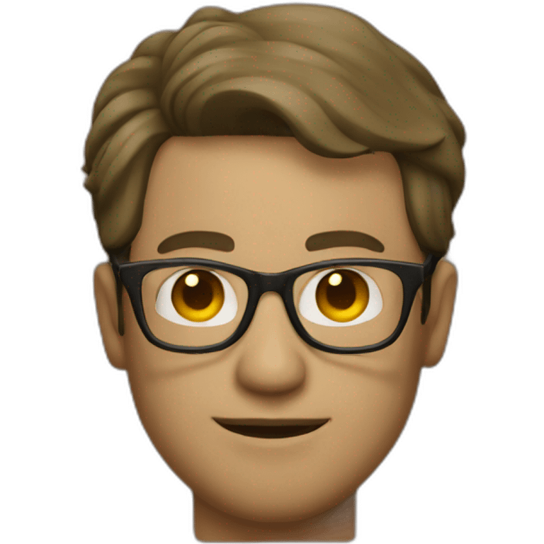 men whit glasses progamming emoji