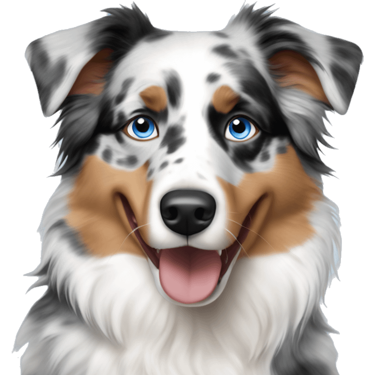 blue merle australian shepherd blue eyes emoji