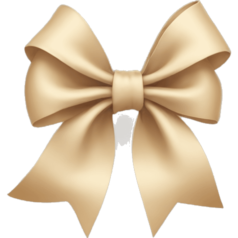 Beige bow emoji