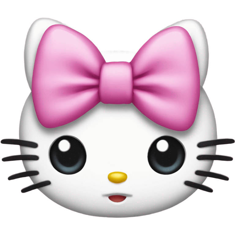 hello kitty with pink bow emoji