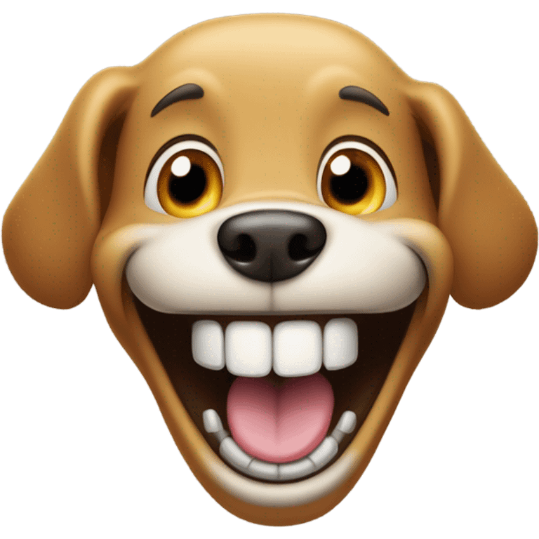 Dog laughing emoji emoji