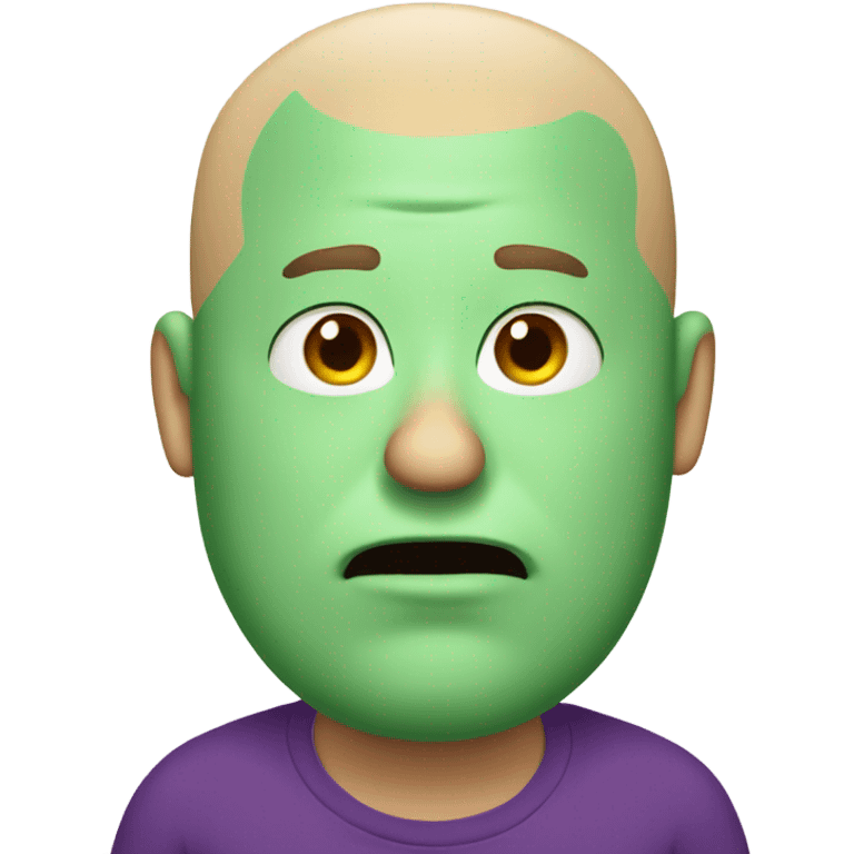 Fat balding middle age guy with bad breath emoji