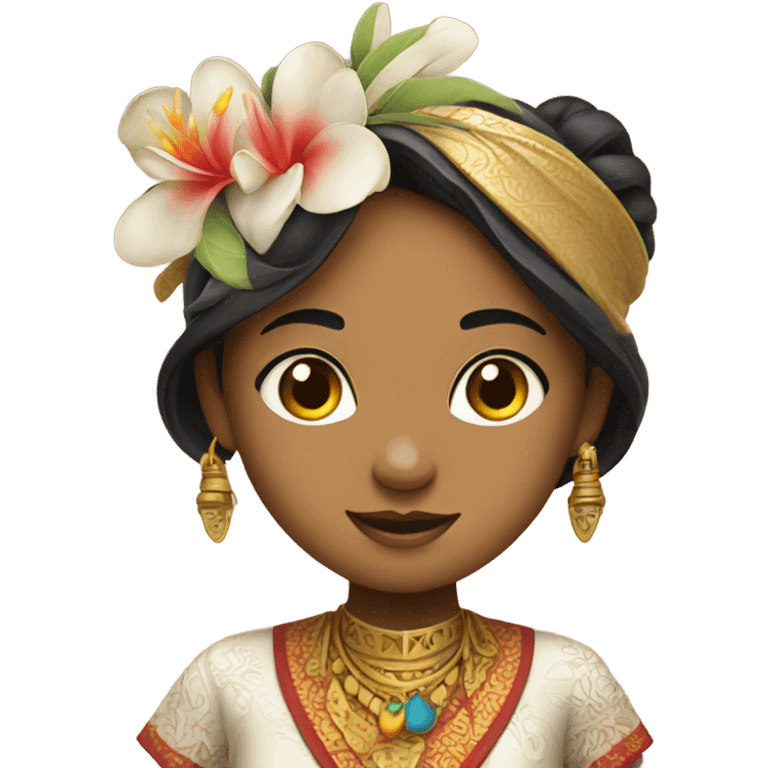 girl dressed in traditional Balinese clothing emoji