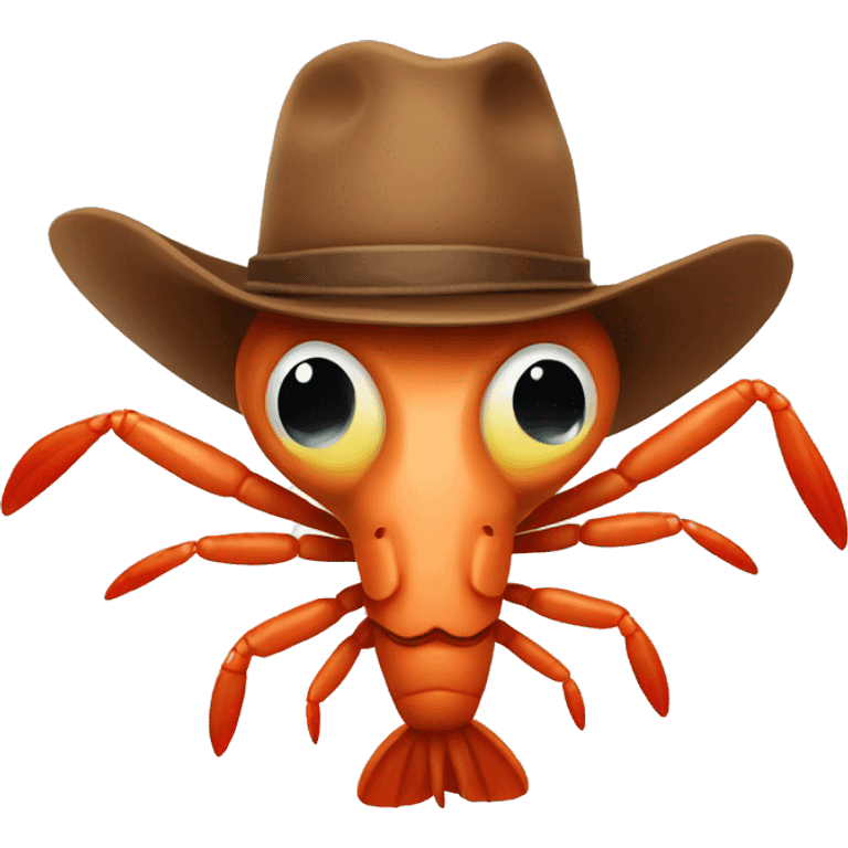 shrimp in a cowboy hat emoji