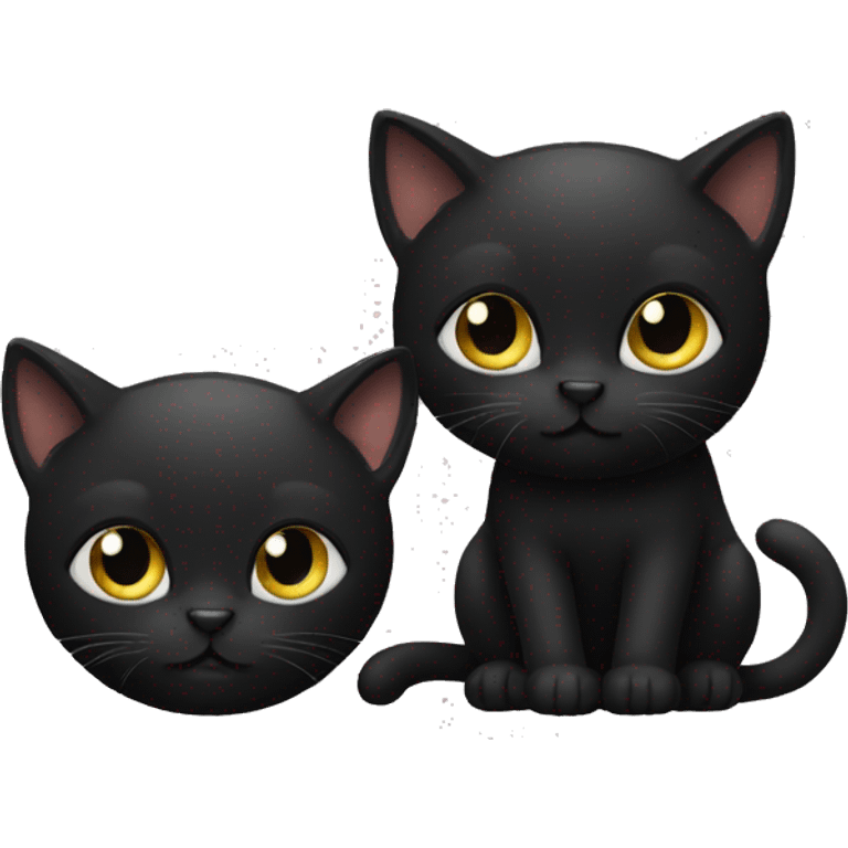 two black cats emoji