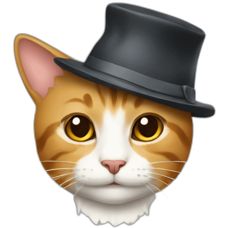 a cat with a hat emoji