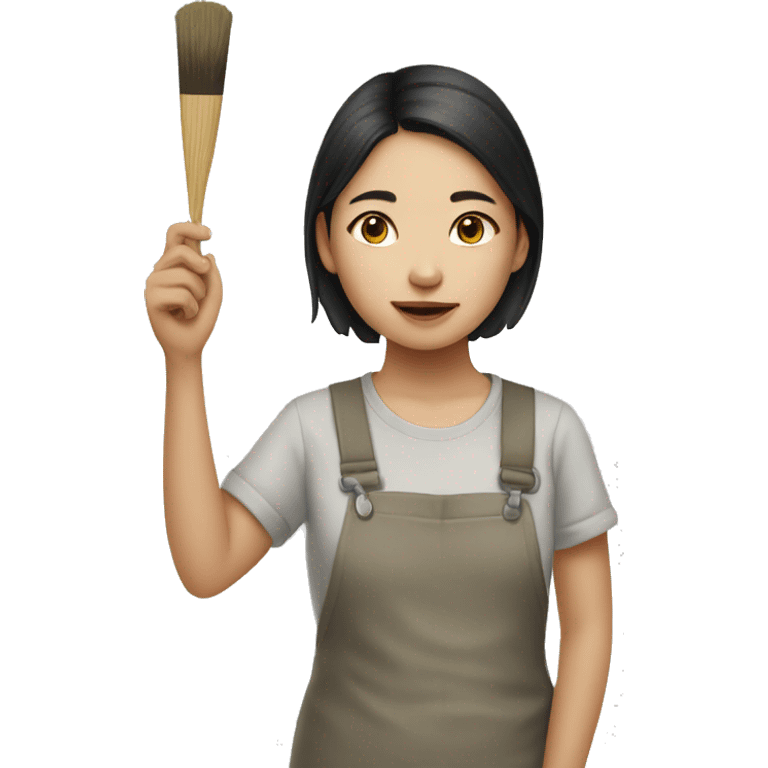 Asian girl Painter emoji