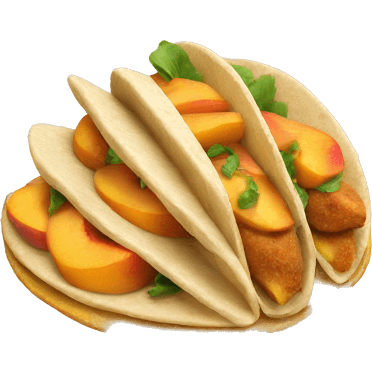 Peach tacos emoji