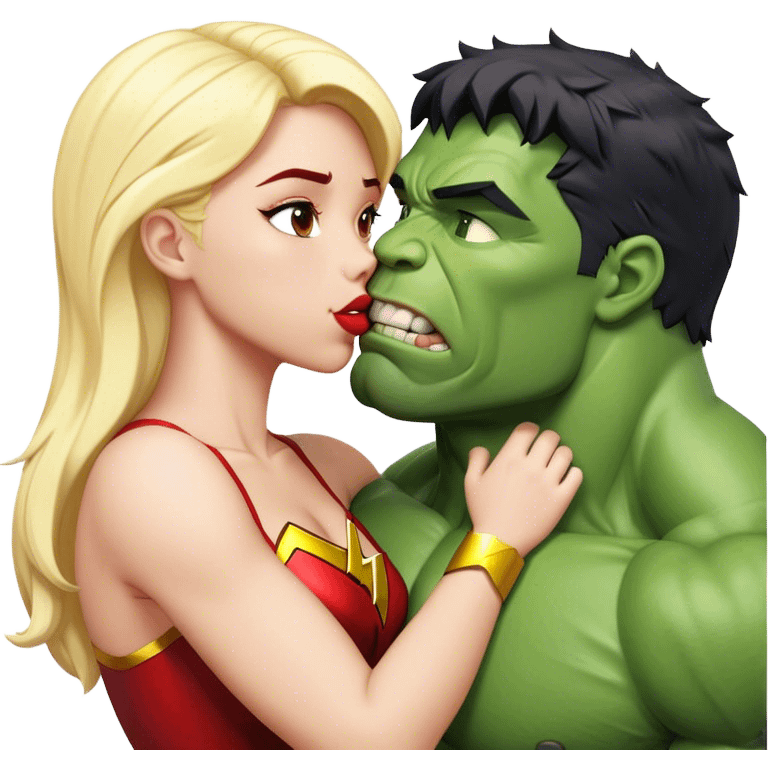 The Flash in Kiss She Flash Girl Romantic Hulk Mix "3d Emoji Old" emoji