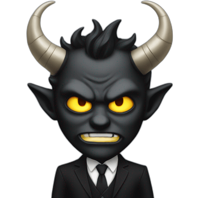 Demon in black suit  emoji