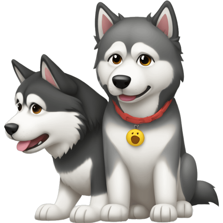 malamute and floppa emoji