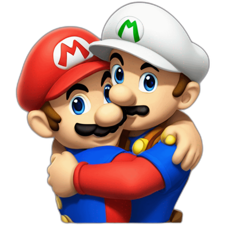 Mario & Luig hug emoji