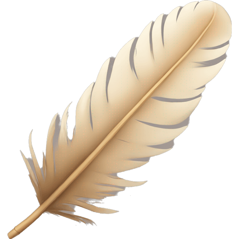 Beige feather emoji