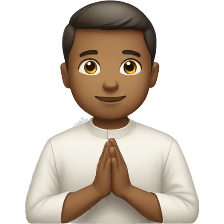 The Young american Priest in prayer emoji