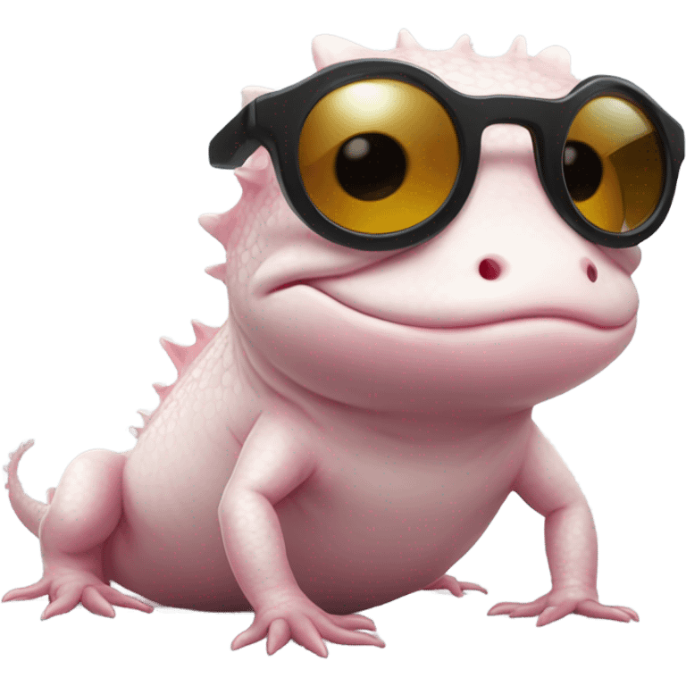 Axolotl with sunglasses  emoji