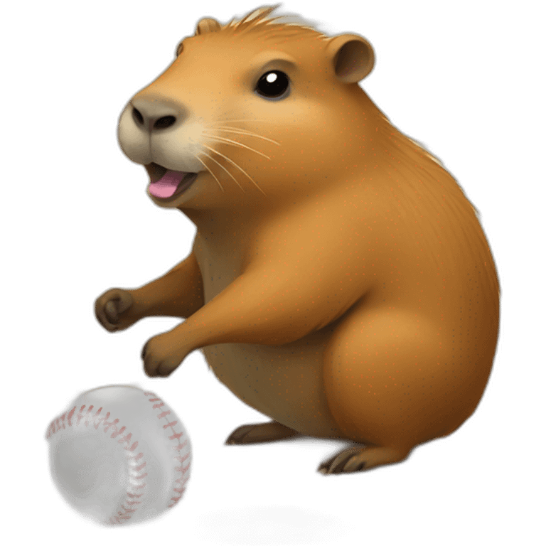 capybara playing baseball emoji