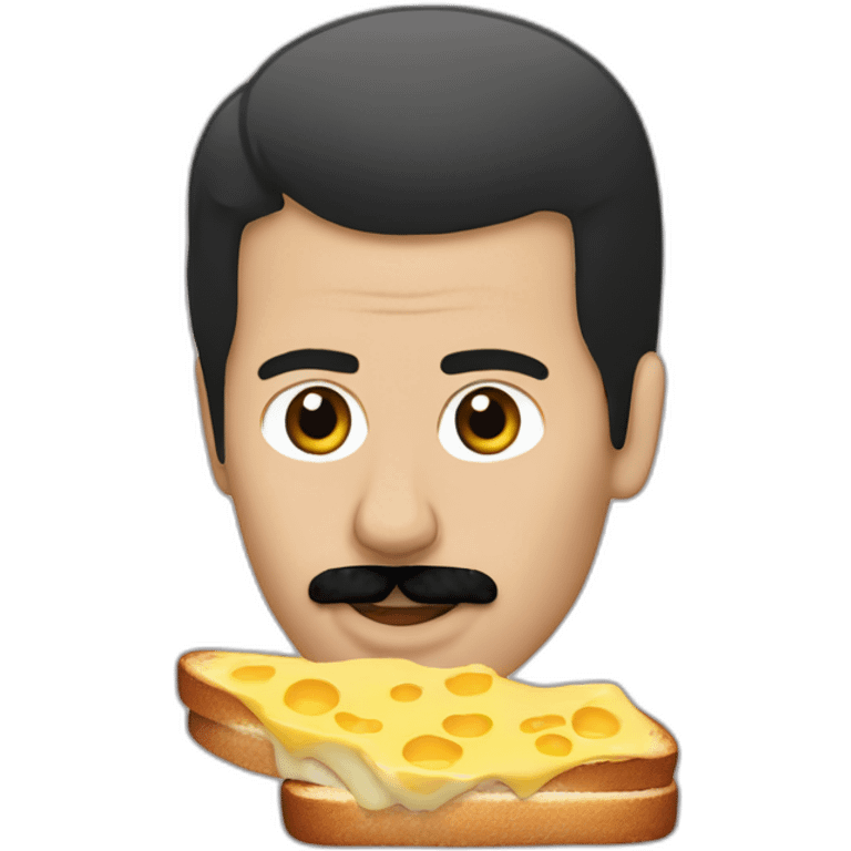 freddie-mercury-with-cheese-on-toast emoji