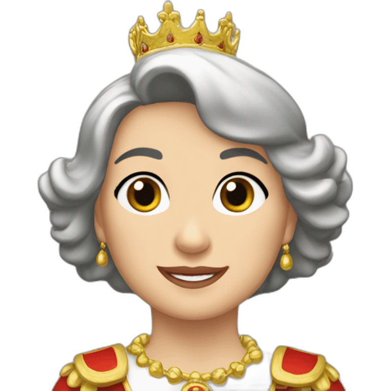 Isabel la Catolica, reina de España montando caballo emoji