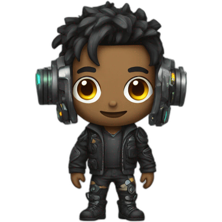 Cyberpunk gamer guy emoji