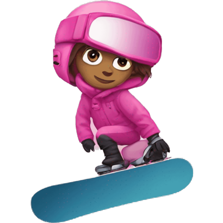 Pink snowboard  emoji